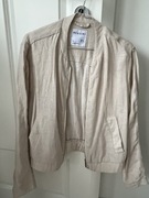 Bomberka narzutka kurtka lniana beżowa nowa XS