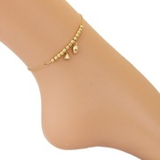 Bransoletka na stopę stal chirurgiczna pozłacana