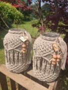 Lampion w stylu Boho wykonany metodą makramy