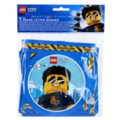 Baner urodzinowy wiszący Lego City Happy Birthday