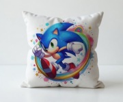 Sonic the Hedgehog prezent dla dziecka gracza geeka poduszka 40 na 40