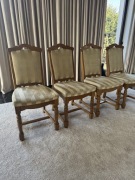 Krzesło 4 sztuki drewniane 