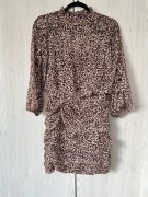 Brązowo-beżowa sukienka w panterkę Mango bolivia S