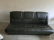 SKÓRZANA SOFA KANAPA ROZKŁADANA  IDEALNA