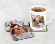 Personalizowany kubek i podstawka z własnym zdjęciem na Dzień Matki