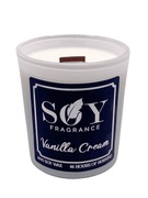 Świeca sojowa- Vanilla Cream / Drewniany knot