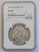 10 zł 1936 Piłsudski Ngc AU58 