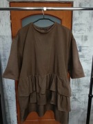 Zara luźna bluza z falbankami roz S/M 