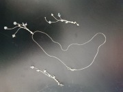 Komplet srebrnej biżuterii artystycznej z kryształami Swarovskiego 