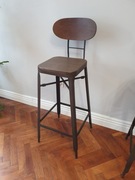 krzesło barowe industrialne, hoker