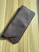 Stylowy skórzany portfel handmade Unisex Naturalna skóra Crazy Horse