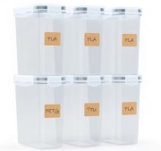 6szt. pudełka do przechowywania filamentów z osuszaczem i etykietami