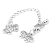 Zestaw z cyrkoniami na 2 sznury (do branzoletki, naszyjnika) 1 szt.