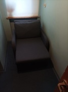 Amerykanka, Fotel rozkładany, szary, stan bardzo dobry