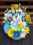 Stroik wielkanocny na grób dziecka dla aniołka na cmentarz 