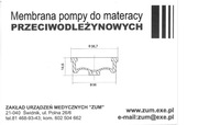 Membrana pompy do materacy przeciwodleżynowych