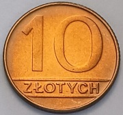 10 zł złotych 1989r. mennicza z rolki bankowej
