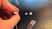 Kabel magnetyczny USB z końcówkami Lightning / microUSB