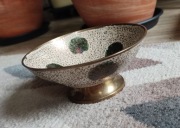 Ręcznie robiona patera / czarka z mosiądzu Indie II poł. XX w.