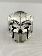 NOWY Sygnet pierścionek męski hełm punk rock swagg drill Regulowany