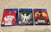 3 gry na PS4: Red Dead Redemption II, Dragon Age Inquisition, FIFA20