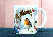 Kubek 3D z motywem ptaszka.  330ml