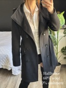 Klasyczny płaszcz marki premium Hallhuber Rozmiar S / 36 wełna kaszmir