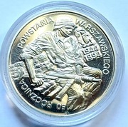 100000 zł z 1994 r. Srebna moneta kol.50 rocznica Powstani Warszawskiego