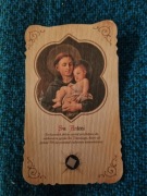 Obrazek z relikwią św Antoni.