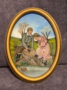 Akwarela w drewnianej ramie