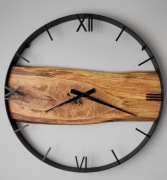 Unikatowy Zegar ścienny Loft – Dąb & Metal (60 cm) Prezent