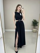 Czarna długa sukienka Trendyol r. 36 nowa z metką