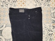 Spodnie Superdry 30/30 pas 80 cm Sztruksy czarne