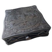 Drewniana Szkatułka ze Smokiem - Ręcznie Wykonane Pudełko z Szufladą