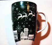 Kubek 450 ml Świąteczny Święta Renifery Sanie Gwiazdki Mikrofala Polecam