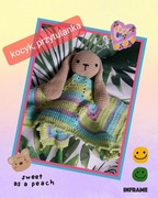 Kocyk, przytulanka zajączek. Handmade. Rękodzieło 