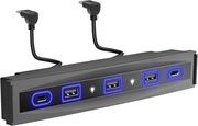 HUB Adapter Przejściówka 2x USB C 3x USB A 36W LED TESLA 3 Y 742