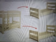 meblik łóżko piętrowe z materacami