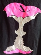 Bluzka Reporter Young r.164 (S) jabłko ogryzek czarna róż neon