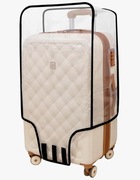 Pokrowce na walizki przeźroczyste z rzepami 