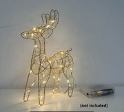 Dekoracyjny Renifer z Drutu LED – Świąteczna Ozdoba z Lampkami