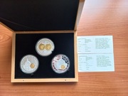 Zestaw 3 monet posrebrzanych + gratis