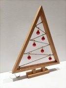 Choinka LED drewniana z drewna dębowego