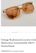 OKULARY VINTAGE RODENSTOCK LOCARNO 50s SEAN CONNERY BOND 1/20-12K GOLD