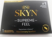 NAJCIEŃSZE PREZERWATYWY SKYN SUPREME FEEL 10 SZTUK pakowane po 1 szt.