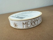 Merry Christmas Florystyczna Dekoracyjna Tasiemka Wstążka Szpula