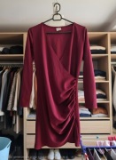 Burgundowa sukienka Pakuten S/M