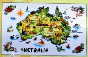 Australia. Serweta lniana, obrus, makatka, Tea Towel