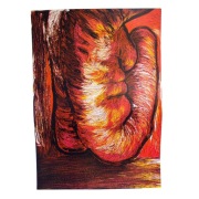 Linoryt akt kobiecy obraz współczesny 