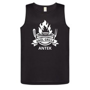 koszulka z nadrukiem król grilla czarny t-shirt